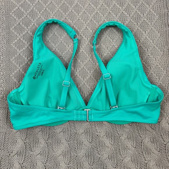 Athleta Green Bikini Top ~ 34 B/C - Picture 5 of 8